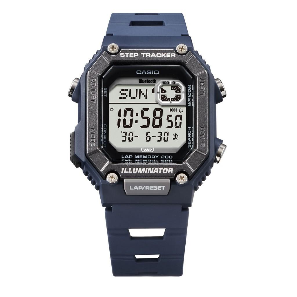 Casio Standardowy cyfrowy zegarek z paskiem na rękę ze smartfonem i żywicą kwarcowy WS-B1000-2AV 100M