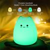 Mini Popular Cat Baby Night Lamp 7-color Pat Touch Color-changing Eye Protection Bedroom Bedside Night Light Gift Children