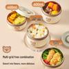 316 Stainless Steel Insulated Double-Layer Microwaveable Bento Lunch Box for Students and Office Workers