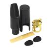 Tenor Sax Saxophone Mouthpiece Plastic with Cap Metal Buckle Reed Mouthpiece Patches Pads Cushions