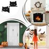 Metal Halloween Door Topper Black Cat Indoor Halloween Decorations Halloween Door Corner Sign Cat Silhouette Decorative Signs