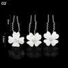 20Pcs Bridal U-shaped Pin Metal Barrette Rhinestone Pearl Hairpin Women Hair Accessories Wedding Hairstyle Design Tools