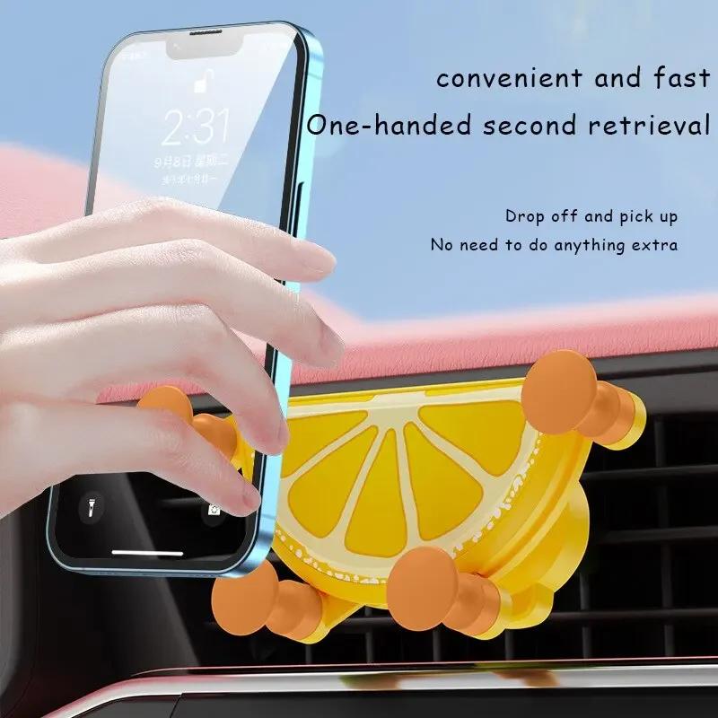 Cartoon Universal Gravity Car Phone Holder Air Vent Clip Mount Auto GPS Stand Compatible with iPhone Xiaomi And Smartphones