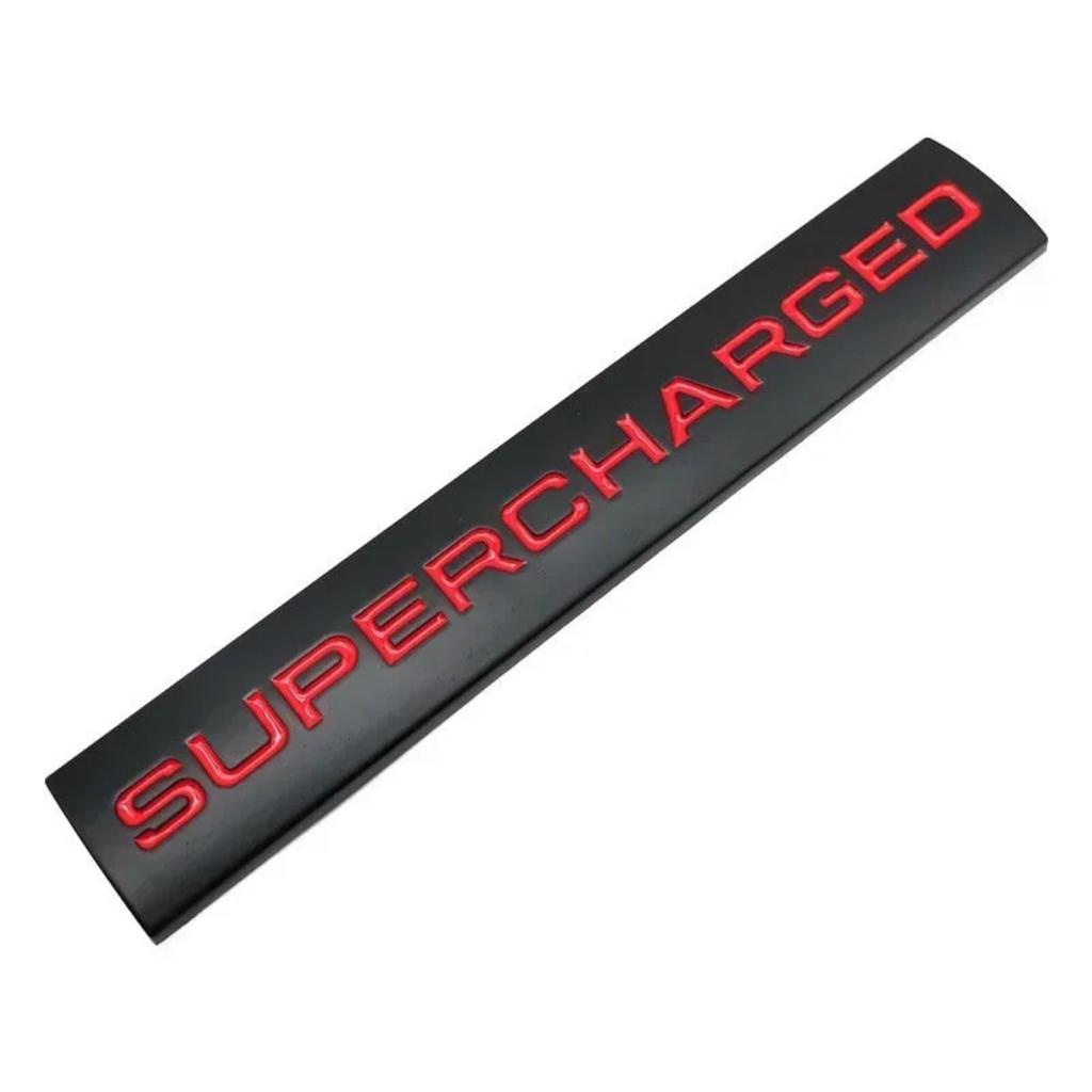 3D Metal Supercharged Letter Badge Sticker Rear Trunk Emblem Decal High-Quality Automotive Exterior Accessories