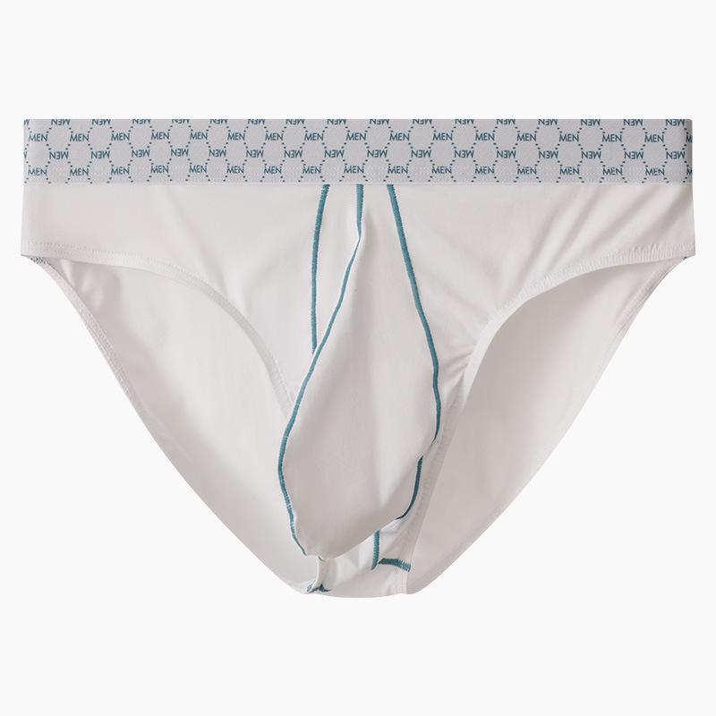 2024 Men's Cotton Color Block Briefs: Breathable, Comfortable, Sweat-Absorbing Underwear with Pouch.