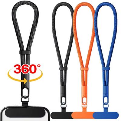 360 Degree Rotatable Phone Wrist Straps Adjustable Short Phone Lanyard with Tether Tab for IPhone Samsung Hanging Cord Clip