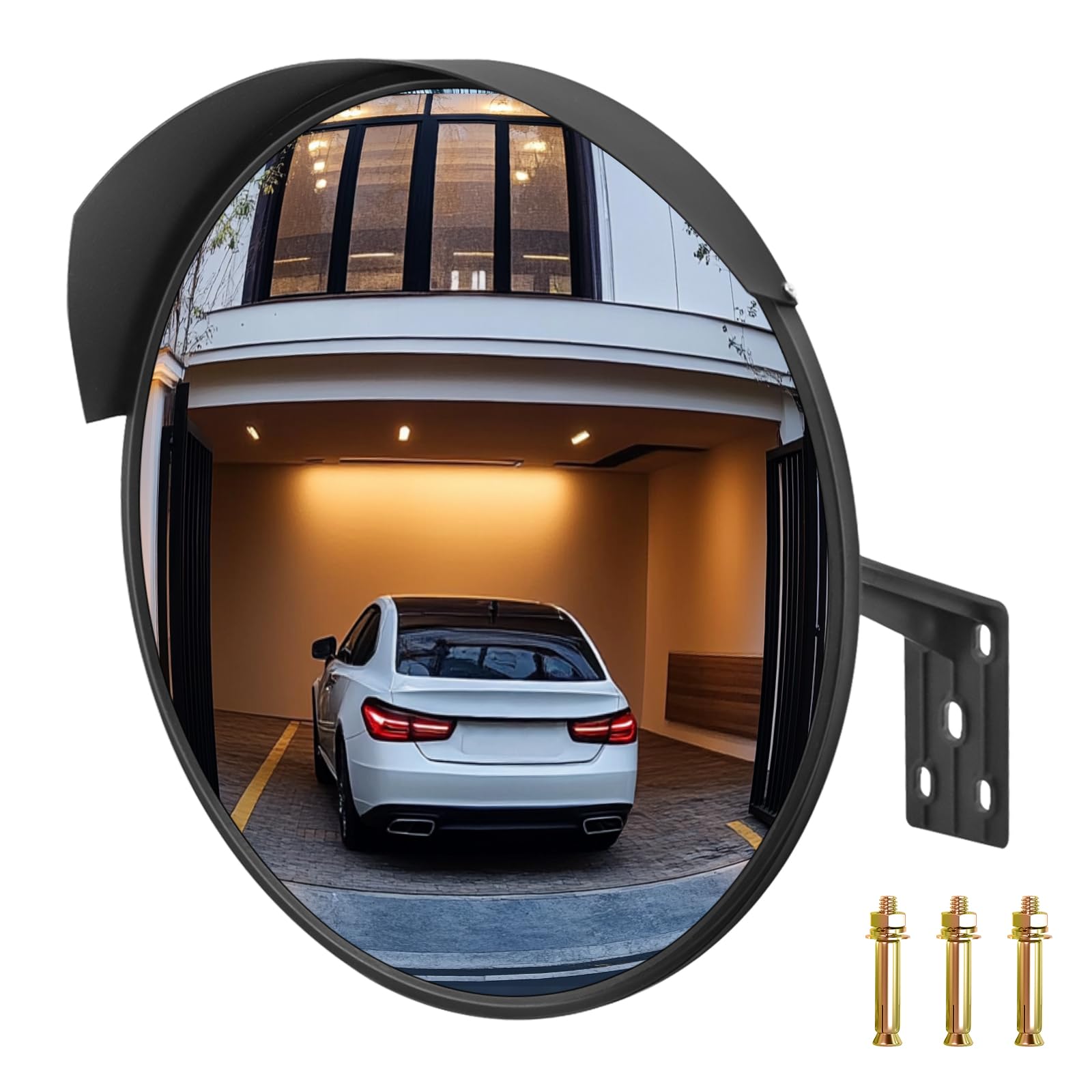 

Convex Driveway Edge Corner Blind Spot Wide Curved Safety Mirror with Adjustable Mounting Bracket 30cm Mirror, Mirror, Angle, (Indoor/Outdoor Use),