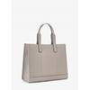 Michael Kors Cooper Pebble Leather Tote Embossed Logo 37s5mcot4l35 Pearl Gray