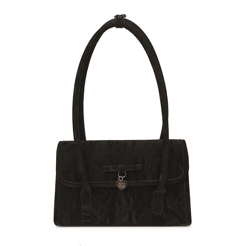 

Niche design bag women s bag new trendy fashion shoulder armpit bag large capacity portable commuter bag чёрный