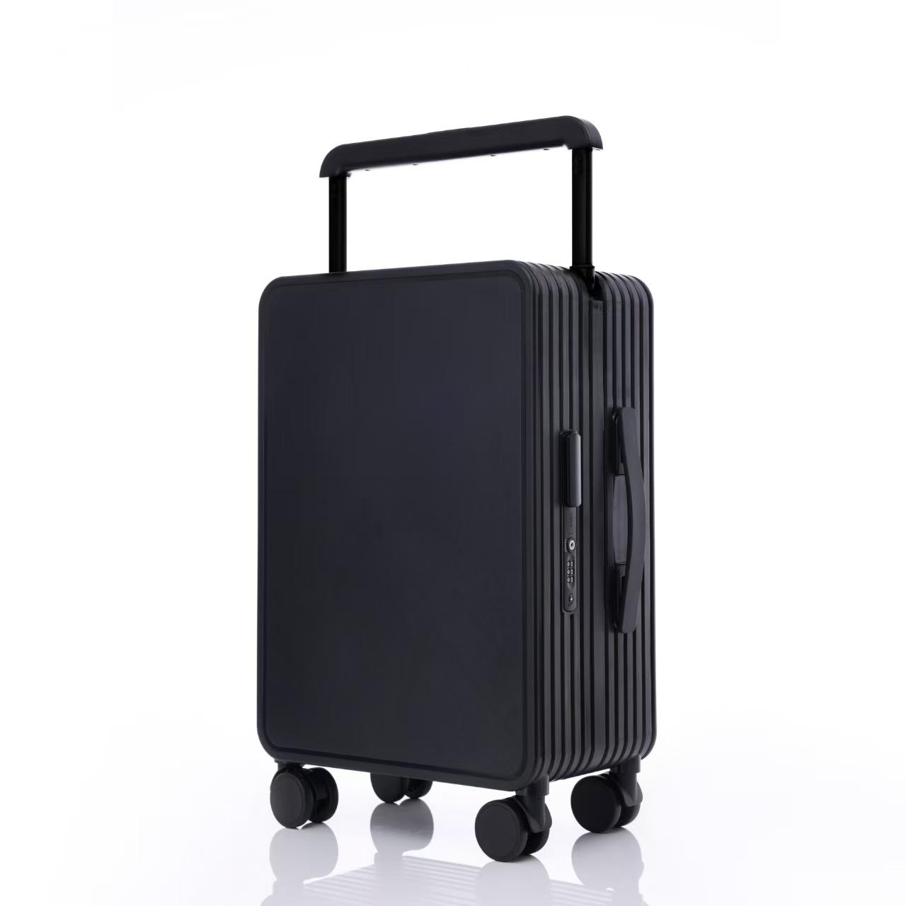 

20-Inch Aluminum Frame Carry-on Luggage for Men & Women - Lockable Travel Case with Leather Finish 20-inch [Carry-on Suitcase]