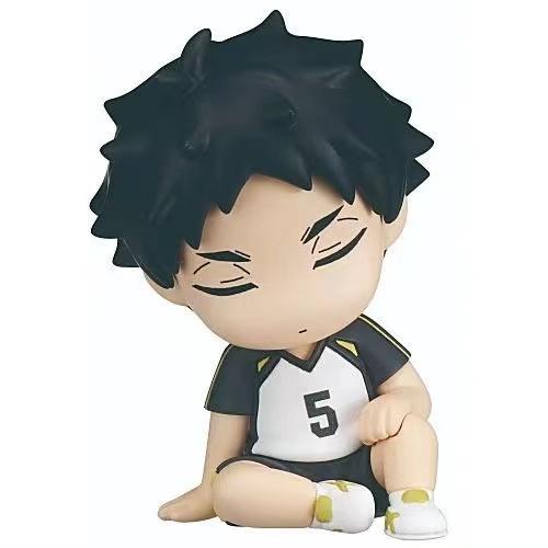 Japanese Genuine Gacha Scale Model Haikyuu Shoulder To Shoulder Sitting Figure Shoyo Hinata Tobio Kageyama Action Figure Toys