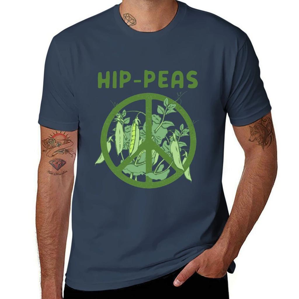 Hippie Peas Funny Pea Garden Saying Gift Tshirt Holiday Outdoor Tshirt