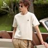 HAZZYS Men's Waffle Knit Crew Neck Short Sleeve T-Shirt