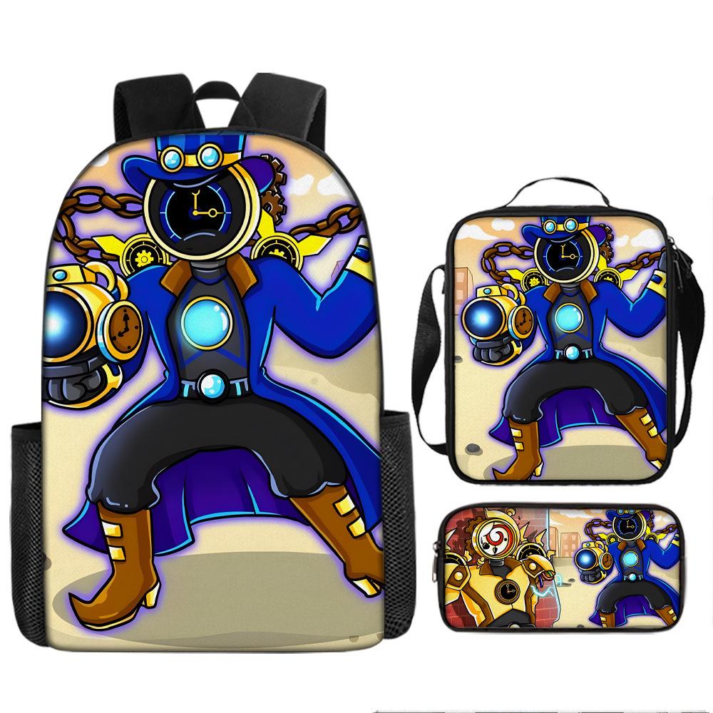 Zaino Spoof Skibidi Toilet Man Zaino Scuola Elementare Borsa Astuccio