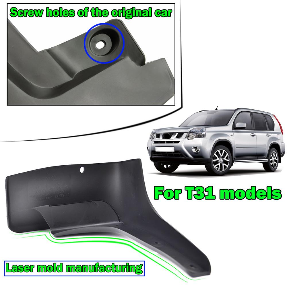 Set Geformte Auto Schmutzfänger Für Nissan X-Trail T31 2008-2013 Xtrail Spritzschutz Schmutzfänger Kotflügel Kotflügel 2009 2010 2011