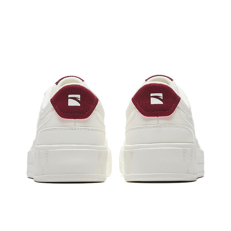 Anta Classic Minimalist Versatile Durable Low-Top Skate Shoes Men Sneakers White Red 912538005-1