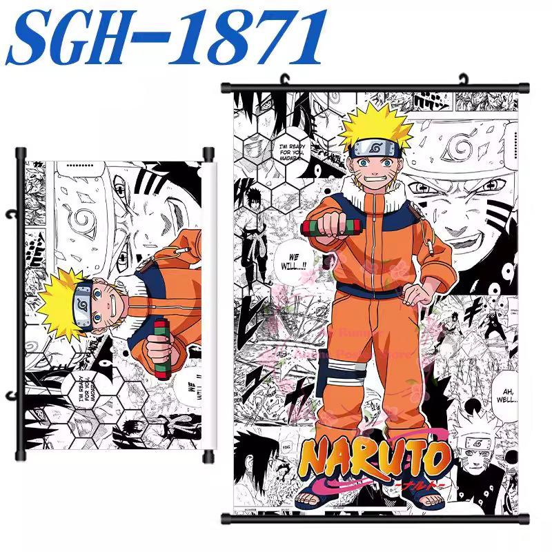 Poster N-Naruto Scroll Painting Peripheral Hanging Painting Bedside Living Room Background Wall Cloth Painting
