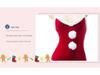 Festive Little Red Riding Hood Plush Jumpsuit - Sexy Christmas Gift Set C1034