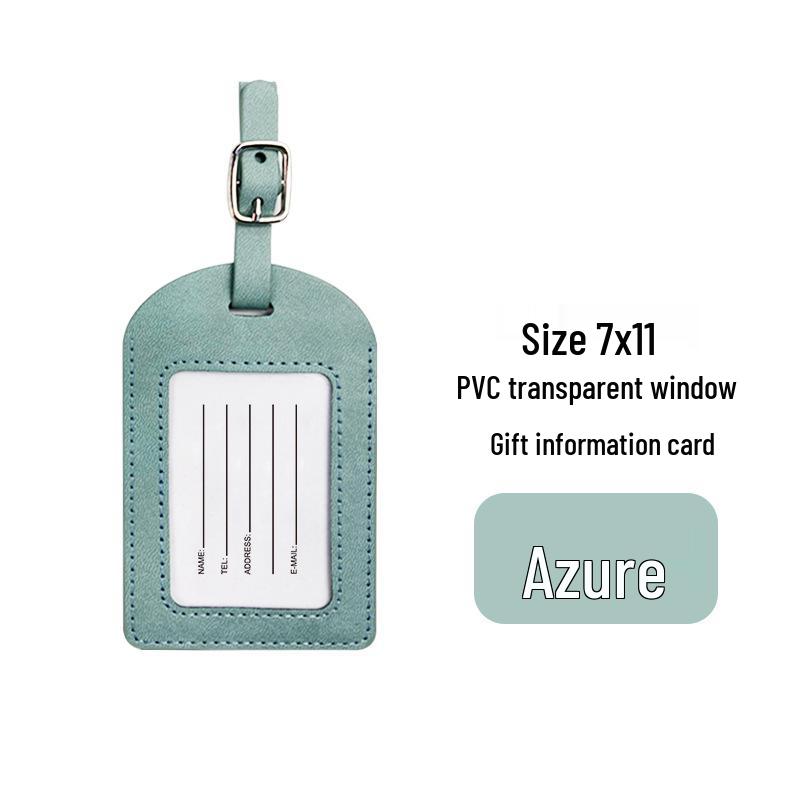 Customizable PU Luggage Tag with Buckle Strap and Logo Option for Cross-Border Travel