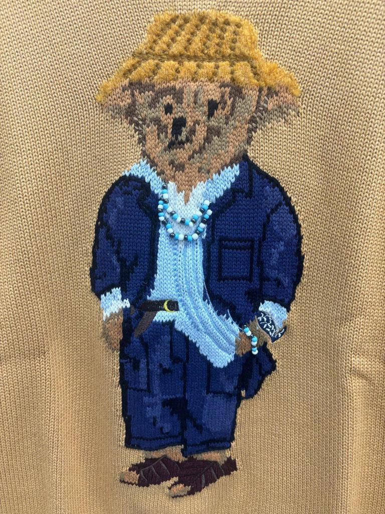 R-L Pure Cotton Heavy-Duty Bear Sweater for Women - 2025 Autumn/Winter Collection