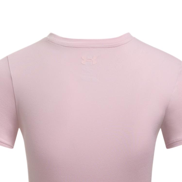 Under Armour Meridian Comfortable Classic Stylish Solid Color Versatile Breathable Short Sleeve T-Shirt Women Tops Pink 6000341-647