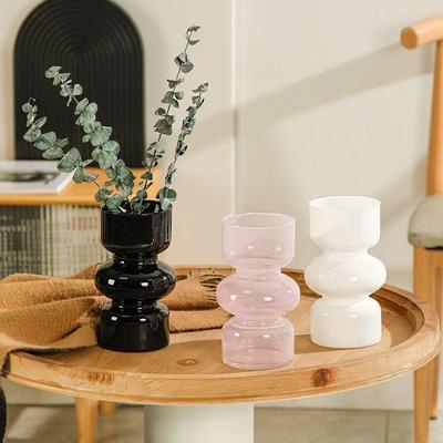 Aesthetic Glass Vase for Fresh Flowers: Ideal for Tulips, Lilies, Roses In Living Room Decor.