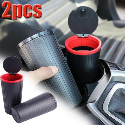 Portable Car Trash Can Waterproof Multifunctional Mini Press Type Cup Waste Organizer Home Bedroom Car Storage Accessories