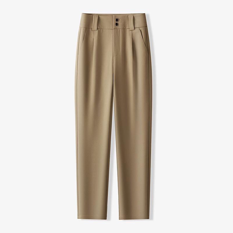 

Женские модные 2025 гаремные брюки с высокой талией и микро-зауженным низом - Стильные, удобные, стрейч. XL (115-125 jin) хаки