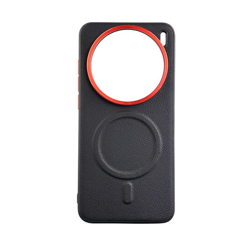 Solid Color Magnetic Suction Phone Case for Honor Magic 8 Pro Magic 7 RSR 7Pro Independent Button Metal Lens Plain Leather Cover