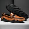 Men’s Moccasins White Loafer Brown Driving Shoes Flats Bussiness Shoes Slip-ons Plus Size Shoes