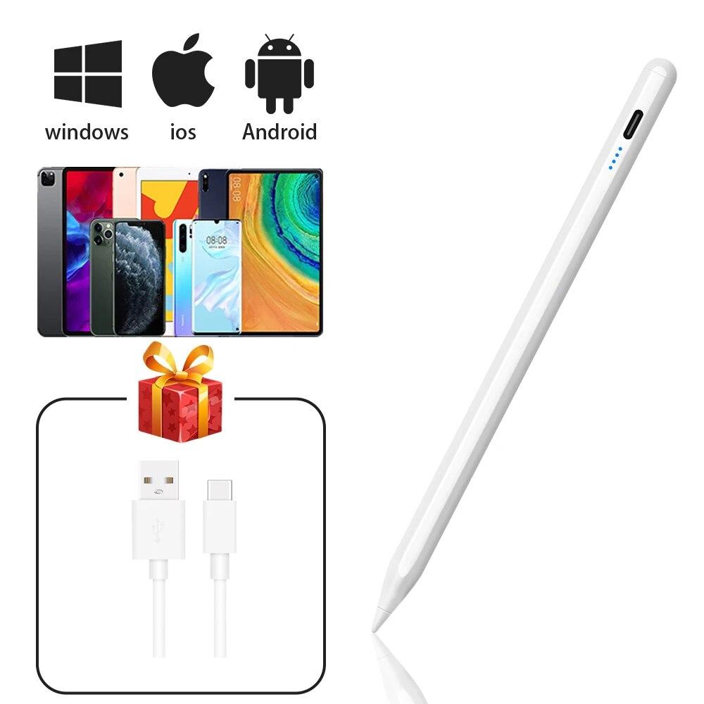 

Универсальный стилус для Android IOS Windows Touch Pen для iPad Apple Pencil для Huawei Matepad 11,5 Lenovo Pad 12,7 Samsung Phone Xiaomi Tablet Pen белый