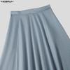 INCERUN Vintage Men Elastic Waist Gothic Striped Casual Baggy Drop-crotch Pants