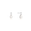 eenie beenie silver teenie pearl earrings