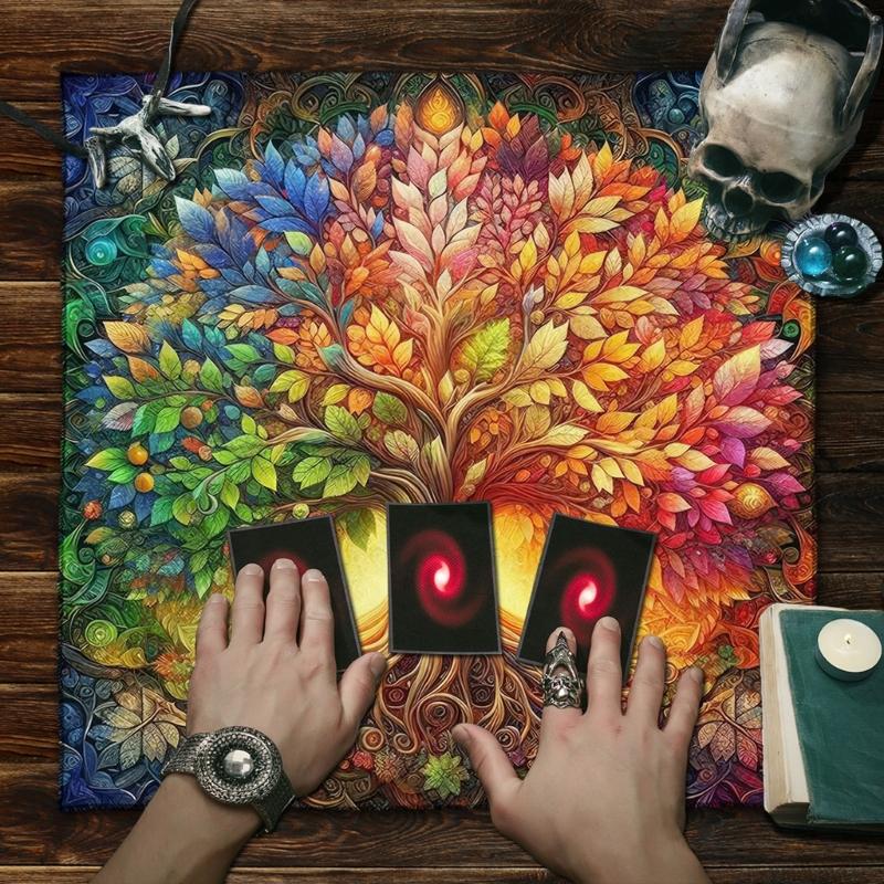 Square Altar Decorations Tablecloth Witchcraft Divination Altar Table Cloth Multifunctional Tarots Card Table Cover