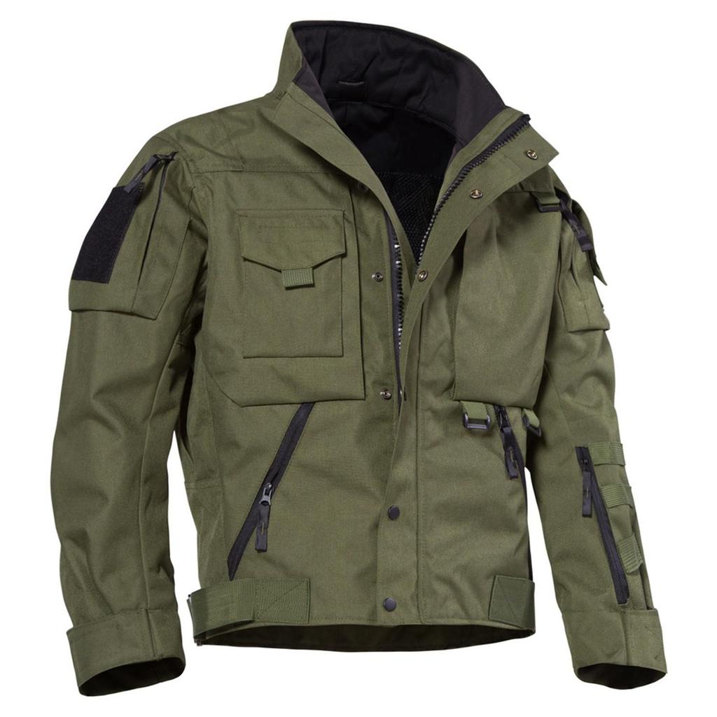 Giacche da trekking impermeabili casual da uomo Giacca tattica da uomo Cappotto da campeggio esterno multitasche con cappuccio
