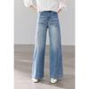 VICTORIA&VERA Women's High-Waisted Wide-Leg Denim Jeans