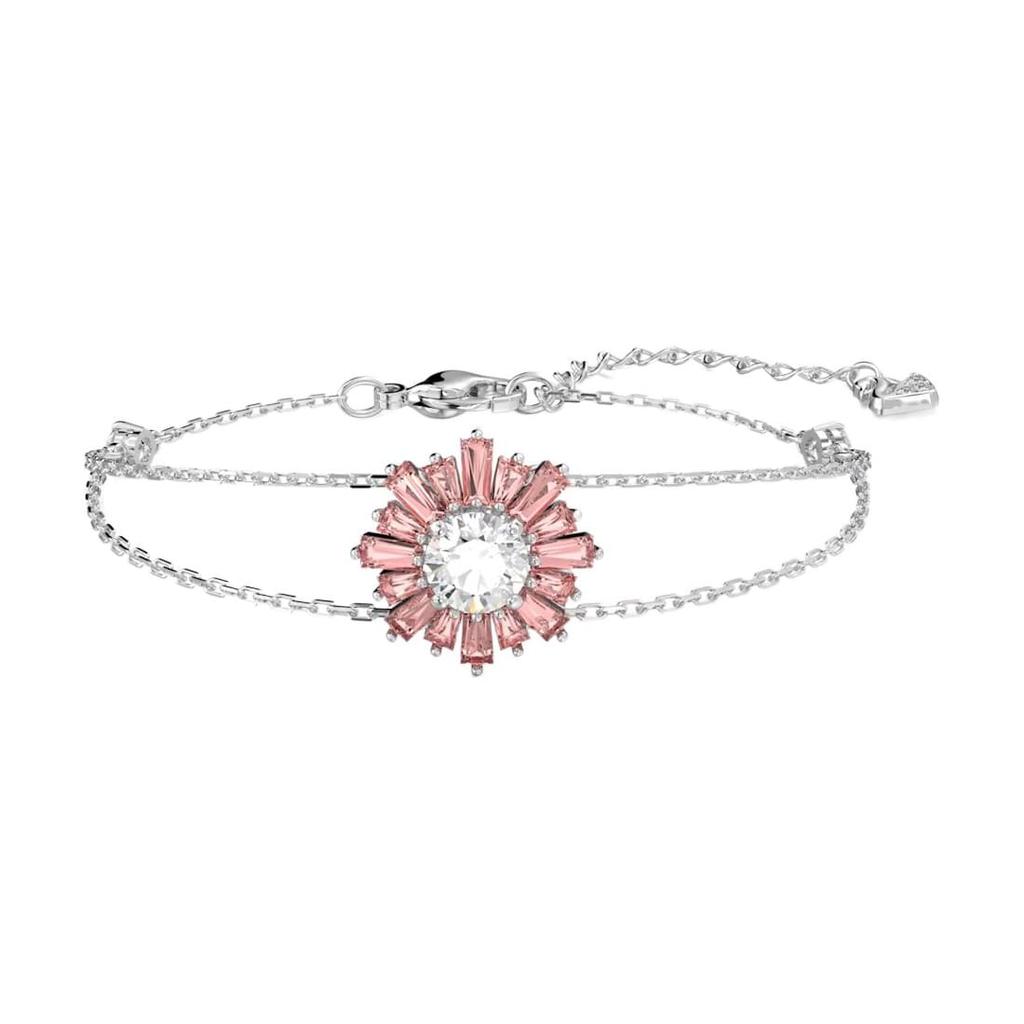 Swarovski SUNSHINE Rhodium plated Bracelets Women's Pink 5642968