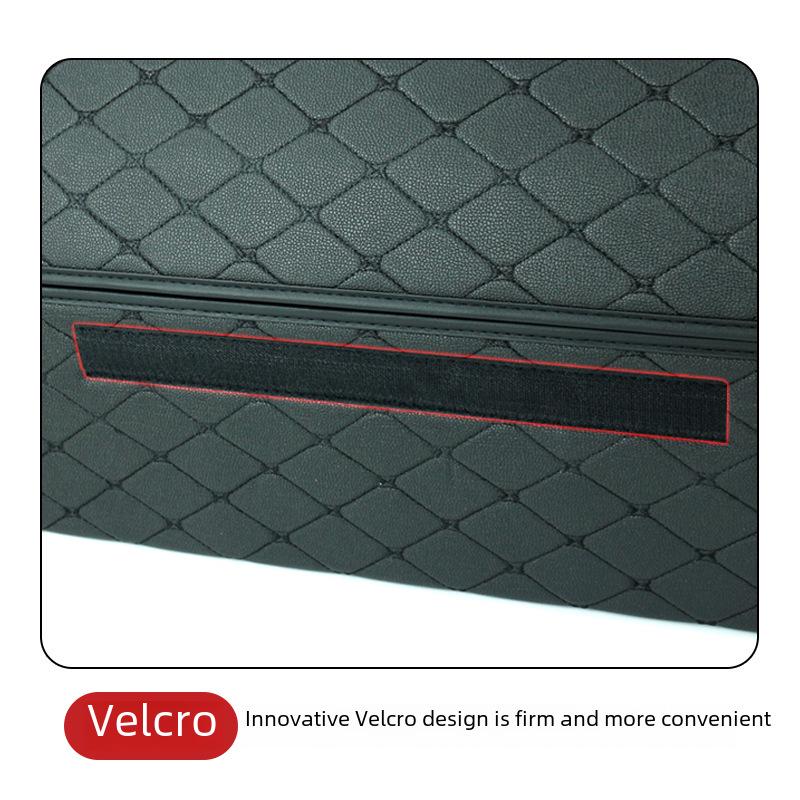 Trunk Storage Box: Multifunctional Folding Car Organizer with Logo-Printed Leather