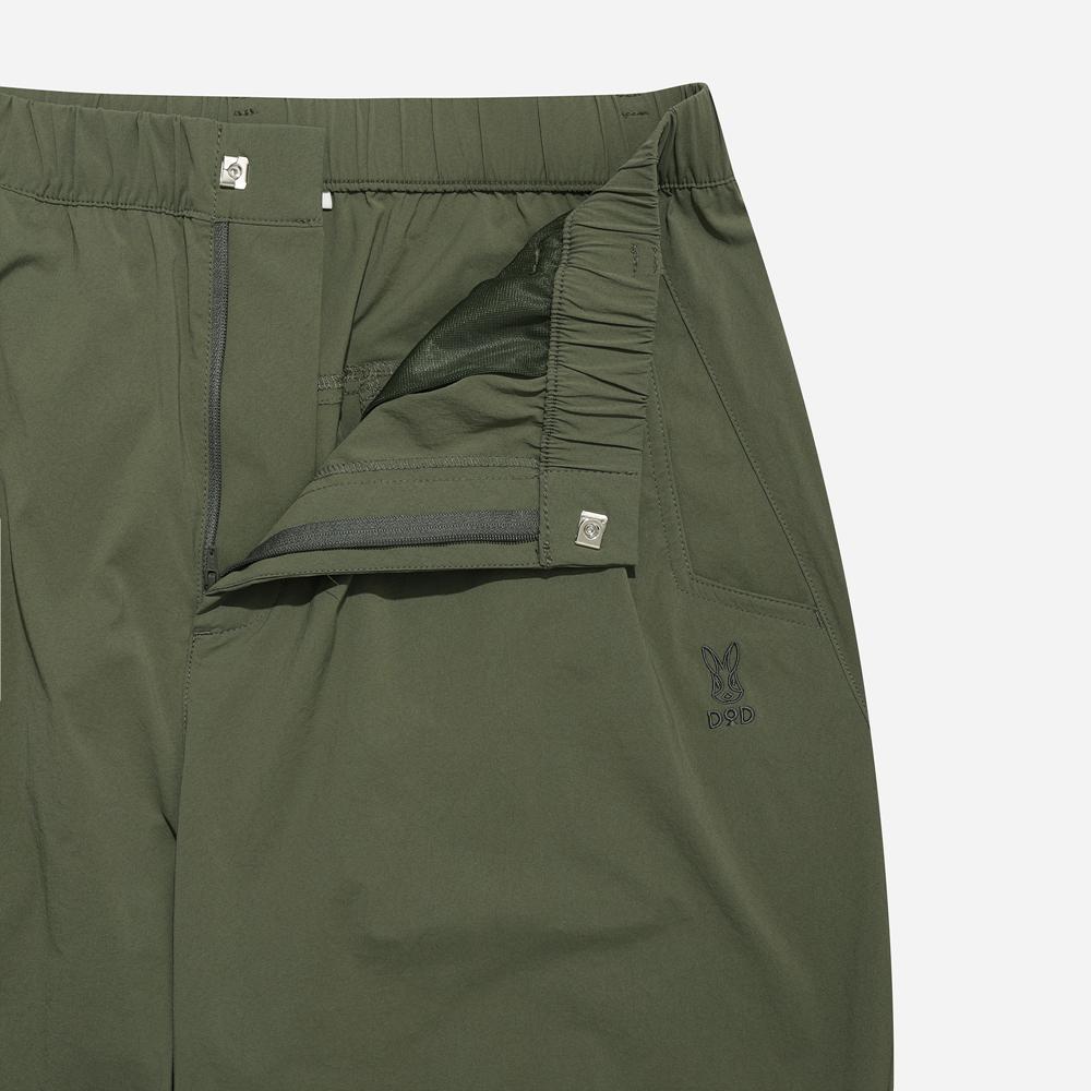DOD See-Through Semi-Oversized 3/4 Length Pants (Khaki)