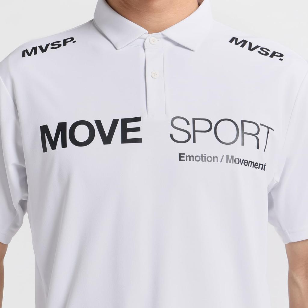 Move Sports SUNSCREEN Mini Pique Polo Shirt ST5SHSZ1MB_WH00_L