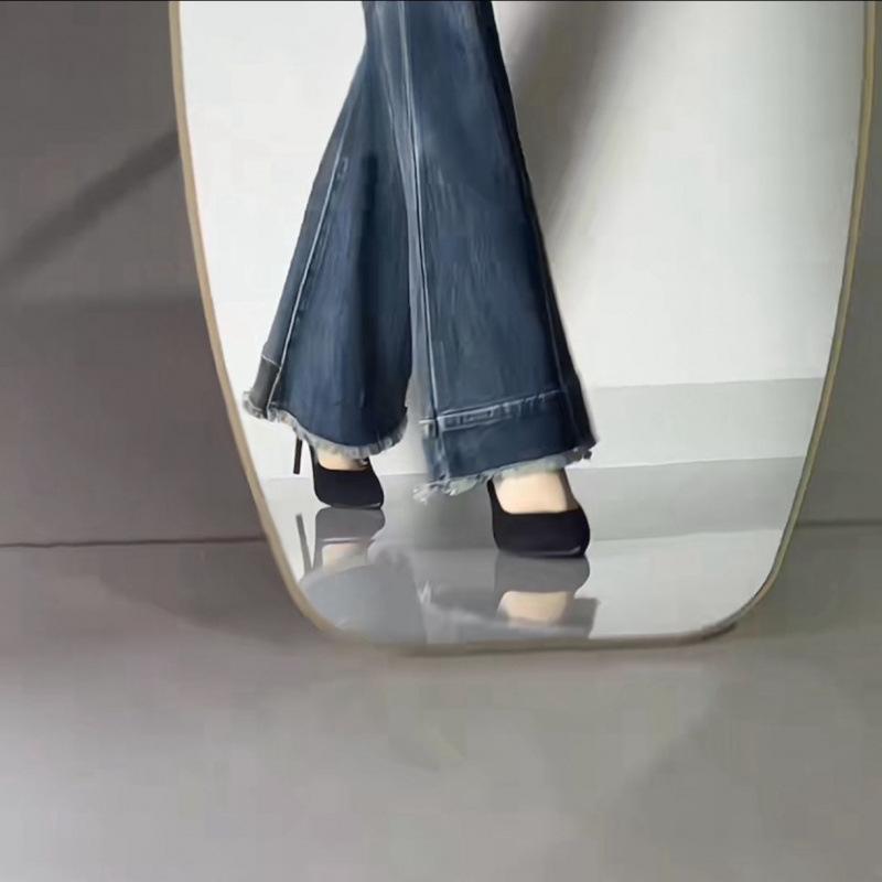 Internet Celebrity High Heels Female Pointed 2025 New Shoes Female Thin Heel Versatile Etiquette Shoes Black French Single Shoes Shallow Mouth