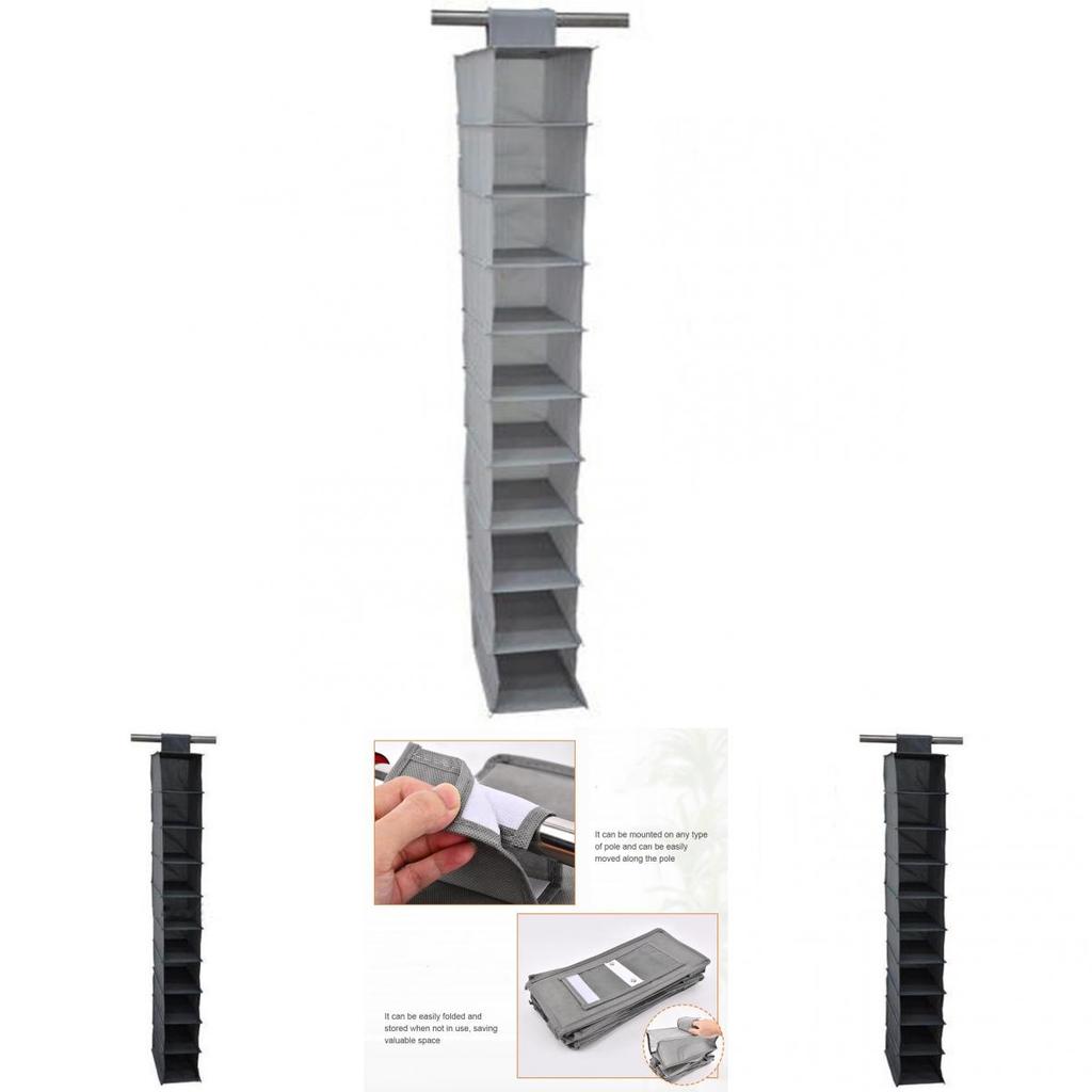 Shoe Storage Bag With Multiple Layers For Bedroom Closet And Wall Hanging Organization