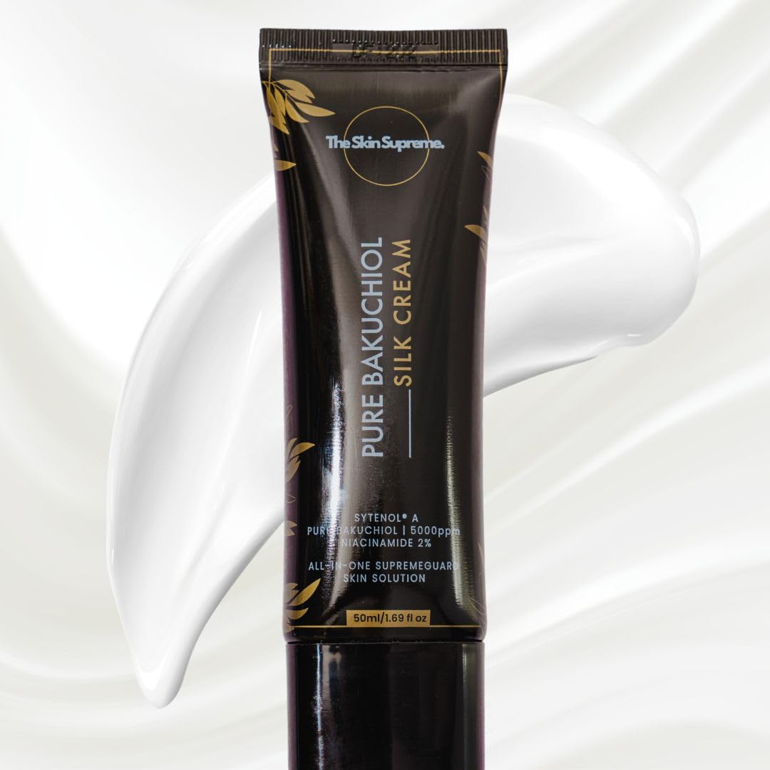 

The Skin Supreme Pure Bakuchiol Silk Cream 50ml Bakuchiol Cream with Niacinamide, Suitable for Sensitive Skin, Hypoallergenic, All-in-One, Korean