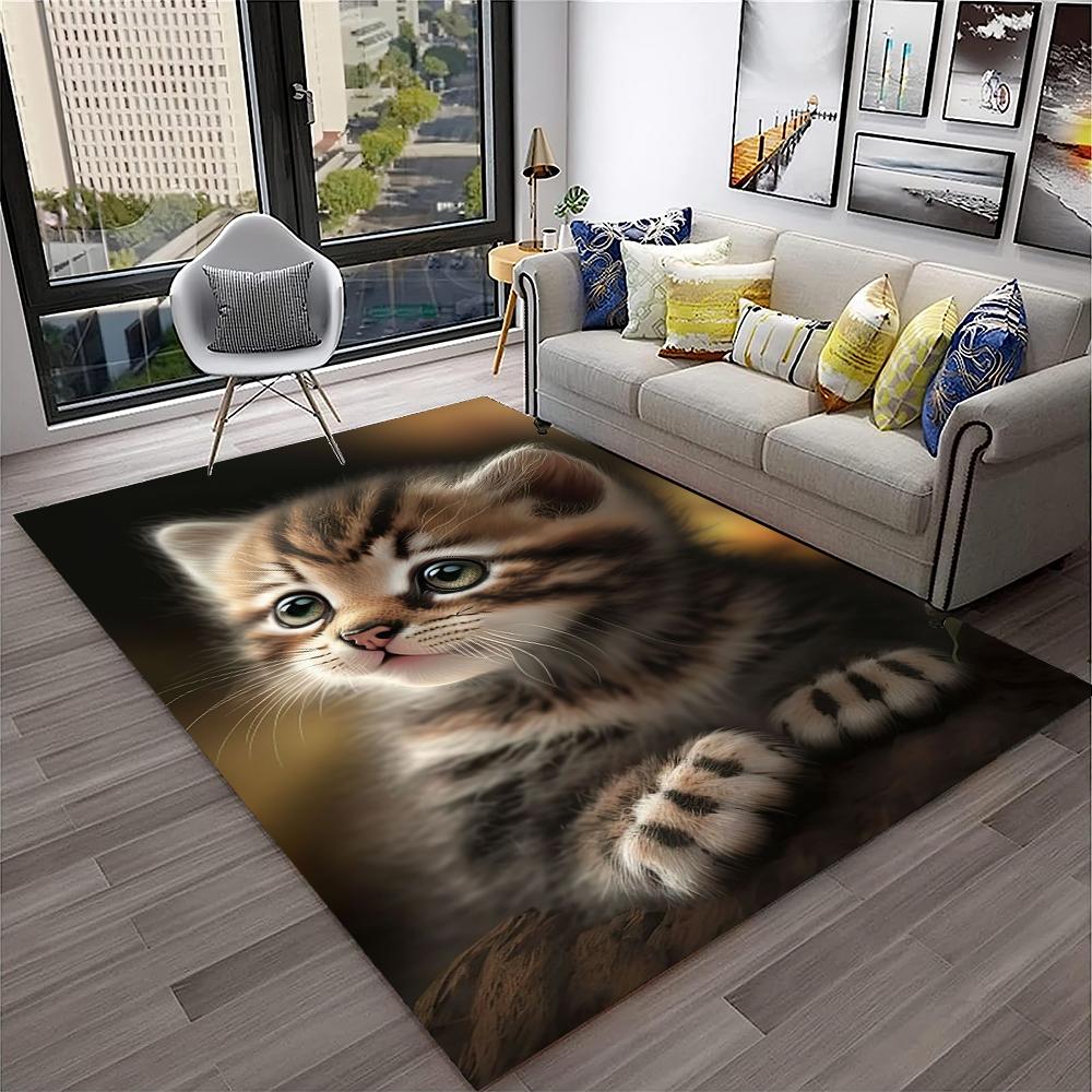 Schattige lapjeskat, Garfield-kat, Pers, Ragdoll Cartoon Tapijt Vloerkleed voor Huis Woonkamer Slaapkamer Bank Deurmat Decor, kind Antislip