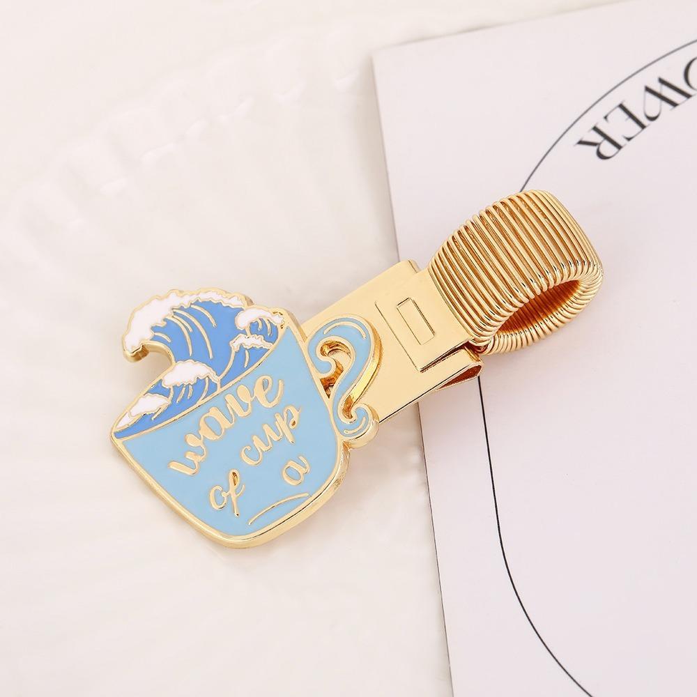 

Portable Metal Metal Pen Holder Cartoon Retro Pen Clip Notebook Clip Student синий