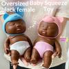 26cm Extra-Large Natasha Internet-Famous Black Doll Squeeze Toy Stress-Relief Palm-Sized TPR Slow-Rebound Prank Gift