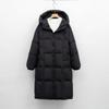 Thickened loose bread clothes, new duck down winter coat, extended knee down jacket for women