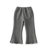 Baby Girl Cherry Embroidered Flared Trousers - Autumn Korean Style, Plus Velvet, Versatile, Fashionable Long Pants