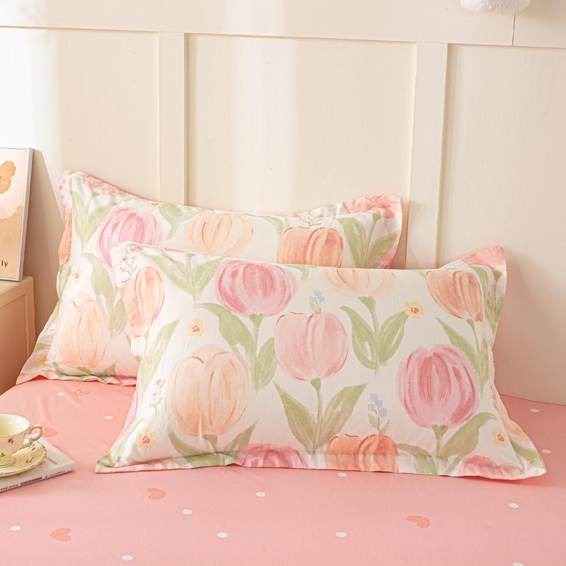Baumwolle Kissenbezug 2 Stück Blumen Kissenbezug Bettwäsche Dekorative Kissenhülle Kissenbezug Bezug Nordisch Sling Kissenbezüge 48x74cm  2pcs beige