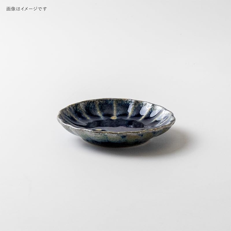 Minoru Pottery Abyss 90 Chrysanthemum-Shaped Small Plate